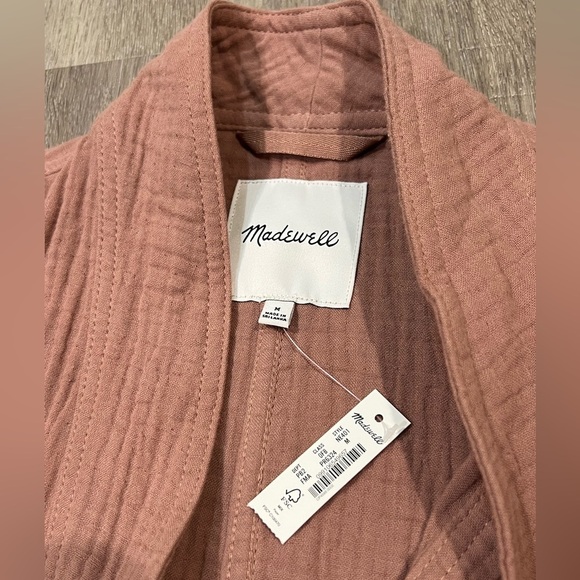 NWT Madewell Medium Lightspun Robe Jacket Lightweight Oversized Cotton Coat - Picture 6 of 10